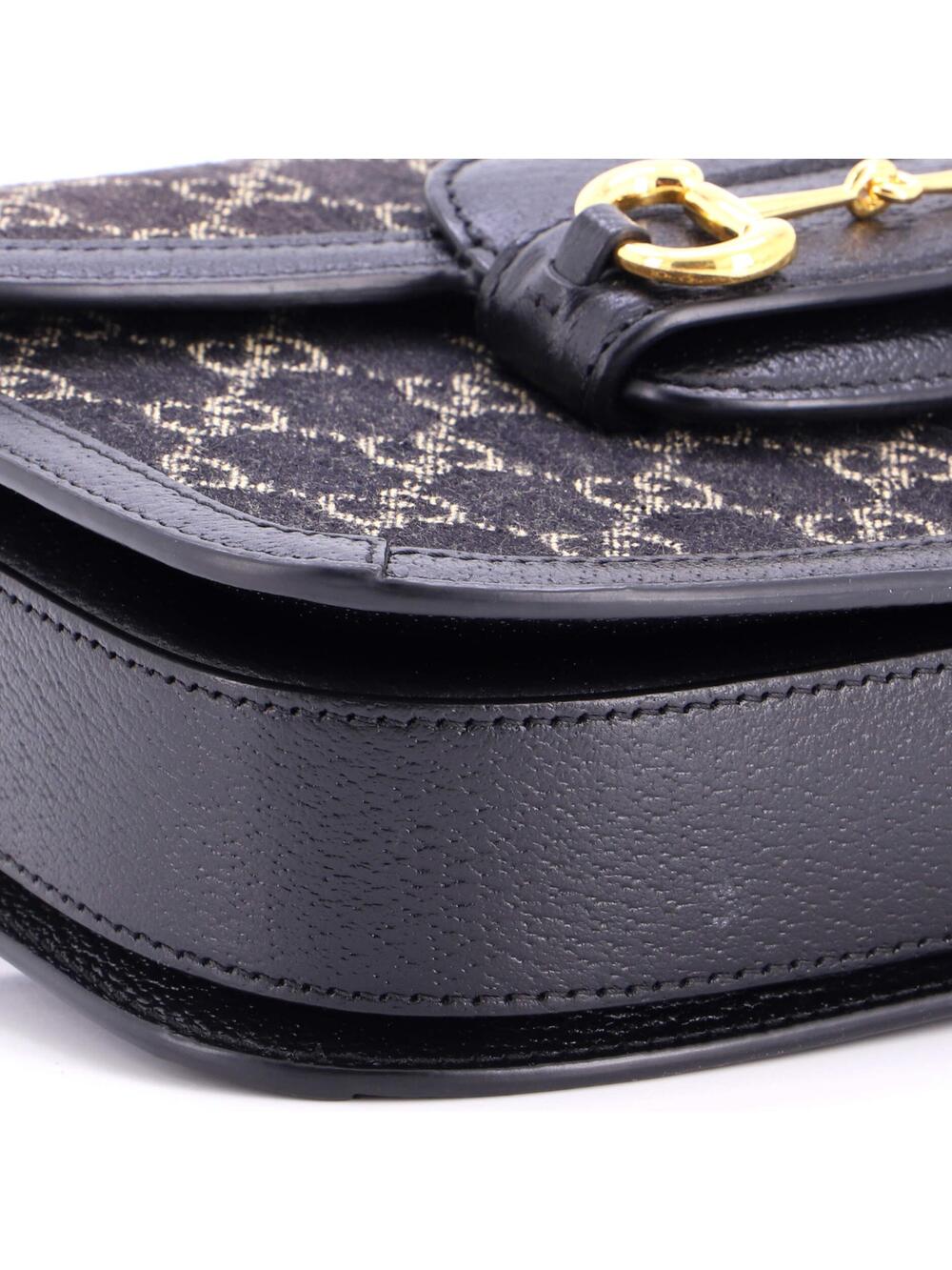 Gucci Horsebit Shoulder Bag Gg Denim #324881G22B - Picture 6 of 7
